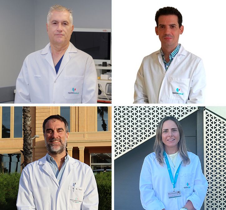 De izquierda a derecha: Dr. Alfonso Martínez Turnes, Dr. Gerardo Blanco, Dr. Román Turró y Dra. Blanca López Lario.
